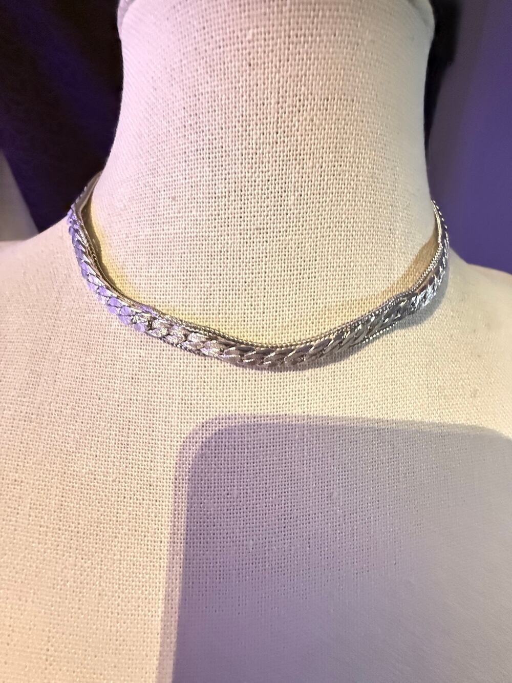 Vintage Gold Tone Layered Chain Necklace 16” NWOT